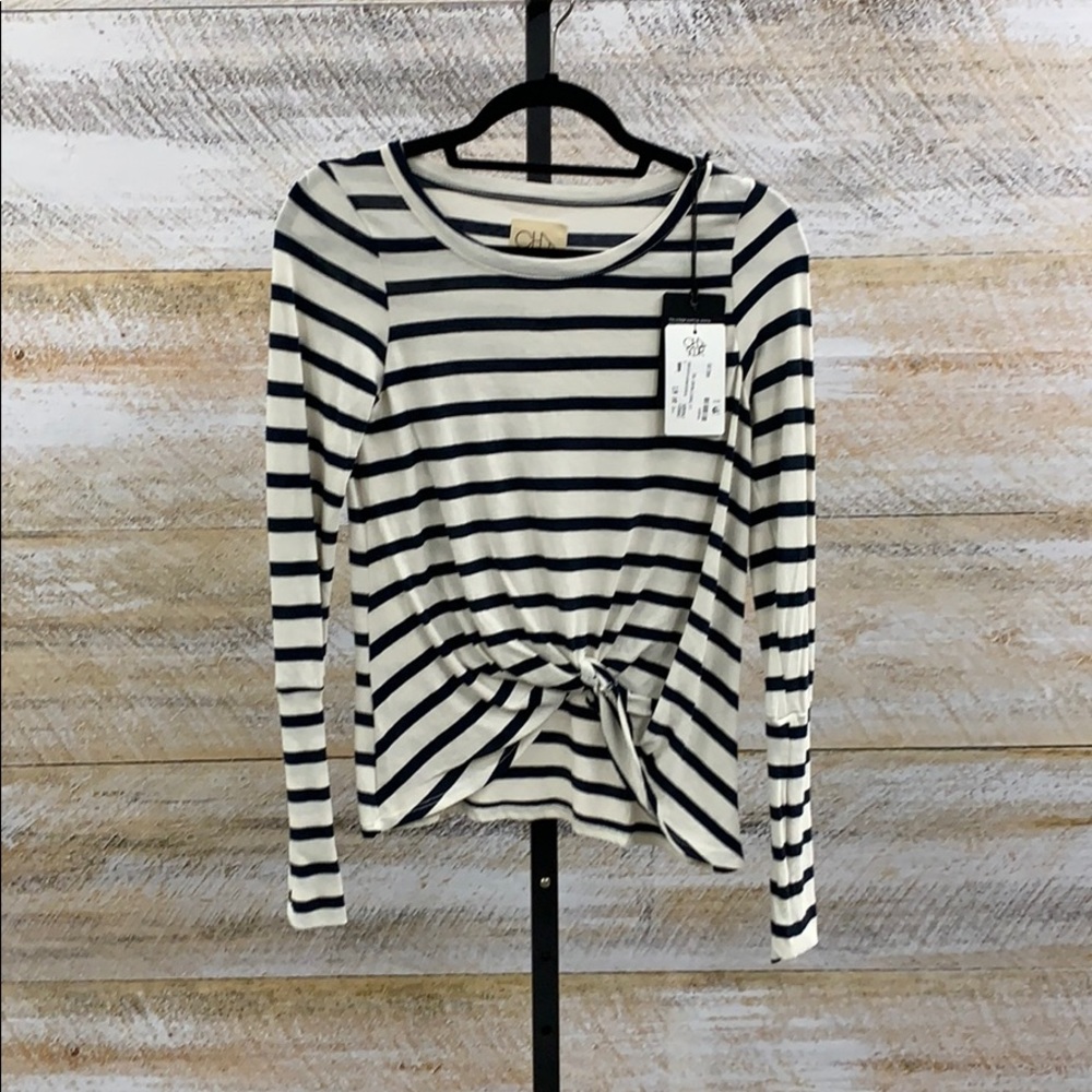 LS twist front tee by chaser stripe, summer weight